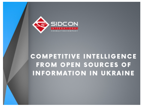 Sidcon – competitive intelligence from open sources of information in Ukraine