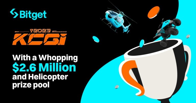 Bitget has announced the KCGI 2023 trading tournament with a prize pool of $2.6 million and the added bonus of a helicopter.