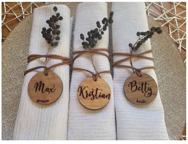 How to Use Wooden Pins as a Napkin Ring or Place Card Holder