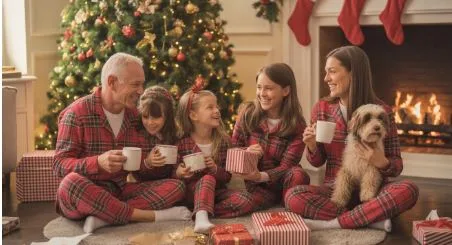 Why Do Families Wear Matching Pajamas on Christmas? How did it become a thing?