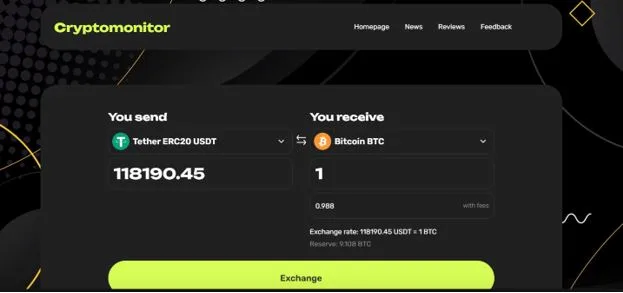 CryptoMonitor.info Overview: Fast, Private, and KYC-Free Crypto Exchange