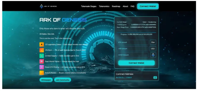 Ark of Genesis ($AOGX) – Where a Utility Token Meets Real-World Value