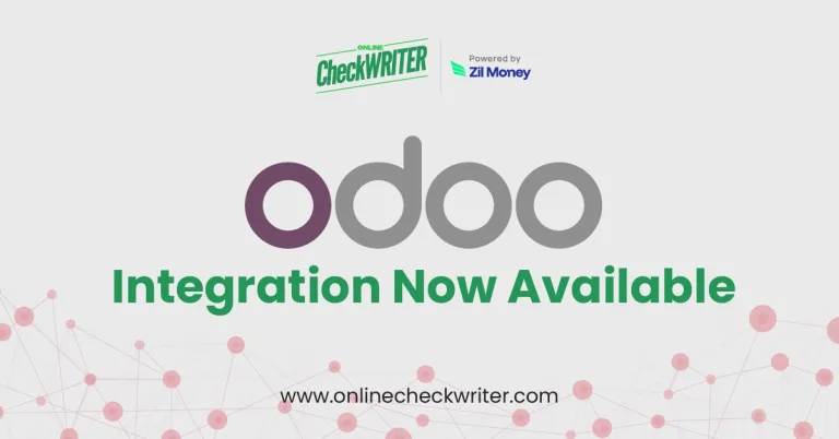 OnlineCheckWriter.com – Powered by Zil Money Integrates with Odoo for Unified Finances