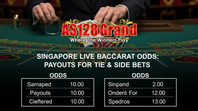 Singapore Live Baccarat Odds: Payouts For Tie & Side Bets