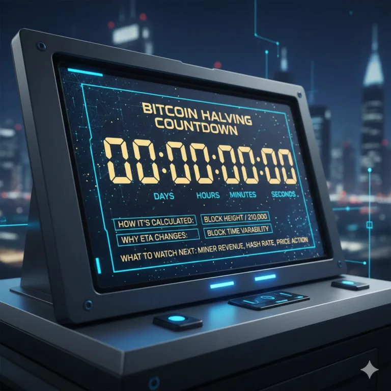 Bitcoin Halving Countdown: How It’s Calculated, Why the ETA Changes, and What to Watch Next