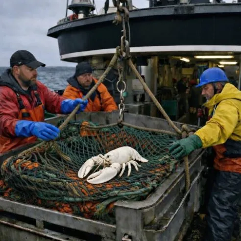 BREAKING: Rare White Lobster Discovered in Commercial Catch —Federal Scientists Step In