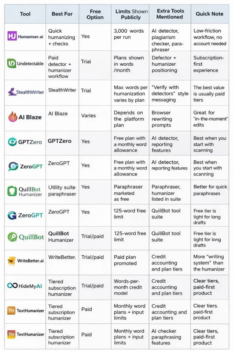 Best Humanizer AI: Top 10 QuillBot Alternatives to Humanize AI Content in 2026