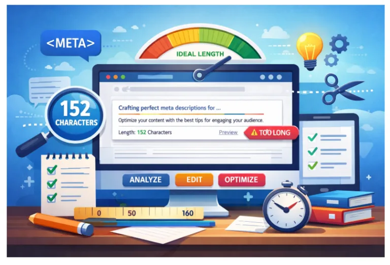 Using Text Tools to Analyze and Adjust Meta Description Length Effectively