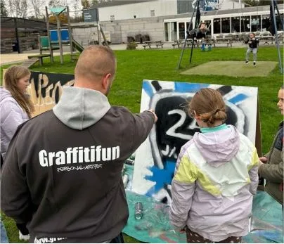 Graffiti workshops in Belgium with workshops-graffiti.be for streetart, kids parties and school workshops