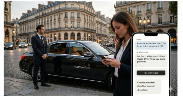 MyDriverParis Is Now Bookable by AI — A French First in Private Transportation