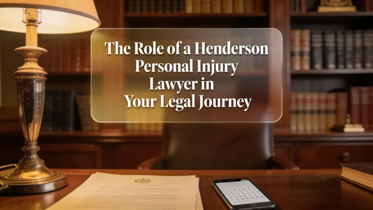 The Role of a Henderson Personal Injury Lawyer in Your Legal Journey