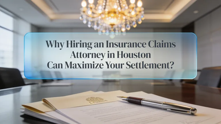Why Hiring an Insurance Claims Attorney in Houston Can Maximize Your Settlement?