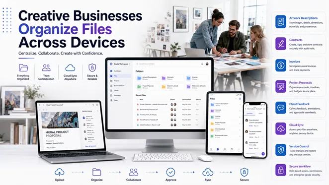 How Creative Businesses Organize Documents and Project Files Across Devices