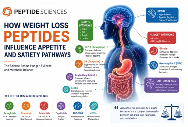 How Weight Loss Peptides Influence Appetite and Satiety Pathways