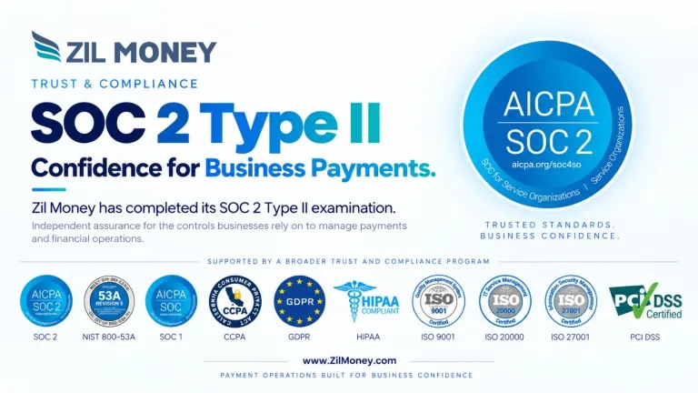 Zil Money Strengthens Business Payment Security With SOC 2 Type II Examination