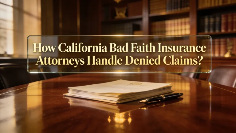 How California Bad Faith Insurance Attorneys Handle Denied Claims?