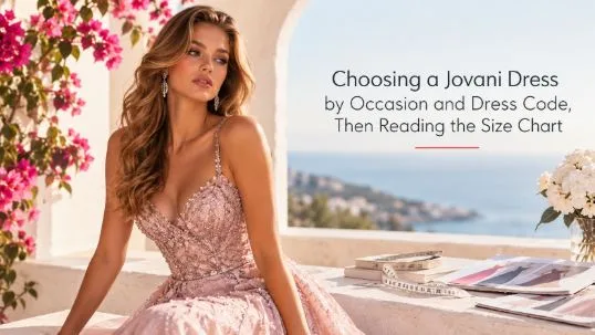 Choosing a Jovani Dress by Occasion and Dress Code, Then Reading the Size Chart