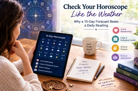 Check Your Horoscope Like the Weather: Why a 15-Day Forecast Beats a Daily Reading