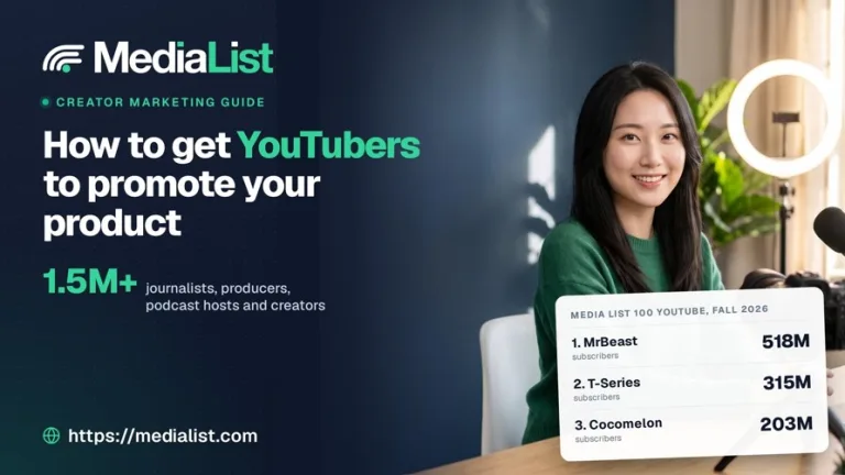 How to Get YouTubers to Promote Your Product, and Build a Creator Media List That Works