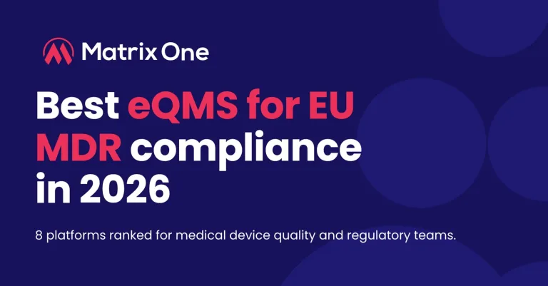 Best eQMS for EU MDR Compliance in 2026: 8 Platforms Ranked